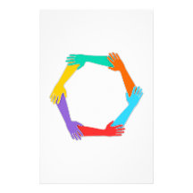 Joined Hands Customized Stationery