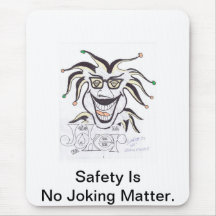 Joker Face For Safety Mouse Pad