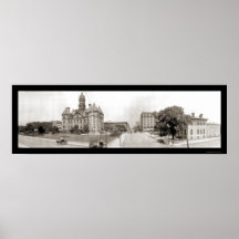 Joliet IL Courthouse Photo 1914 Print