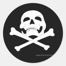 Jolly Roger #4 Round Stickers
