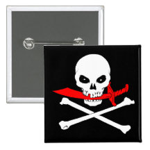 Jolly Roger (cutlass) Button