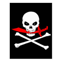 Jolly Roger (cutlass) Postcard