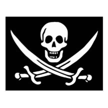 Jolly Roger Pirate Flag Postcard