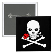 Jolly Roger (Rose)Button