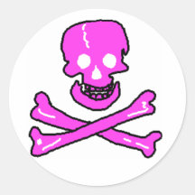 Jolly Roger Round Sticker