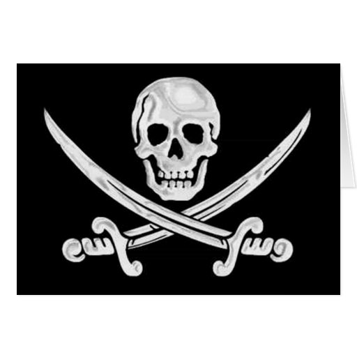 Jolly Roger Skull Card