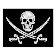 Jolly Roger Skull Post Cards
