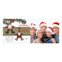 Jolly Santas - Photo Holiday Card Personalised Invitations