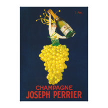 Joseph Perrier Champagne Promotional Poster Gallery Wrap Canvas