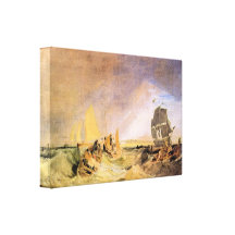 Joseph Turner - Shipping at the mouth of the Thame Stretched Canvas Prints