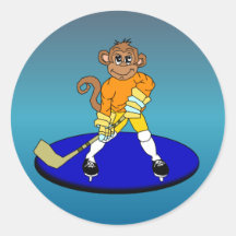 Josh the Ice Hockey Monkey Stickers