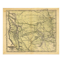Josiah Gregg's 1844 Map of the Indian Territory Art Photo