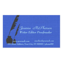 Journalists Stylish Writer  Editor Business Card Templates