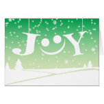 joy and snowflakes Christmas note card cards