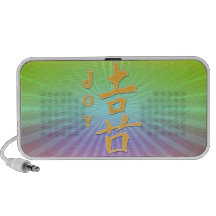 JOY CHINESE MOTIVATIONAL WORD CHARACTER PICTOGRAM SPEAKERS