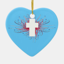 JOY! in the Cross Christmas Tree Ornament