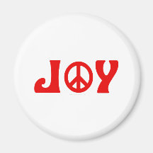 Joy Peace Sign Refrigerator Magnets