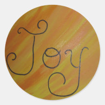 Joy Round Stickers