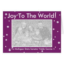 JOY TO THE WORLD Customisable My Dog Votes Card