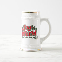 Joy World Blah Blah Stein Coffee Mugs