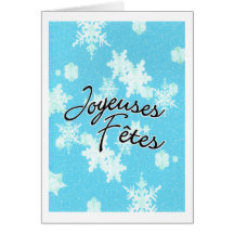 Joyeuse Fetes snowflakes Card