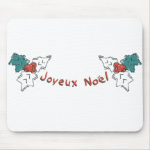 Joyeux Noel Holly Mouse Pad