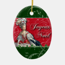 Joyeux Noel Marie Antoinette Ornament