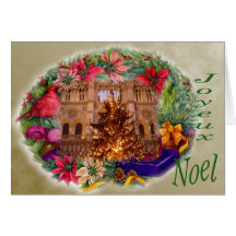 JOYEUX NOEL NOTRE DAME GREETING CARD