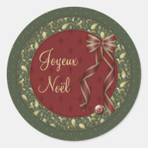 Joyeux Noel Round Sticker