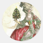 Joyeux Noel Round Stickers
