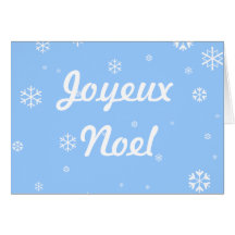 Joyeux Noel Snowflakes Greeting Card