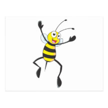 Joyful Bee Postcard