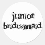 Jr. Bridesmaid Black Text Stickers