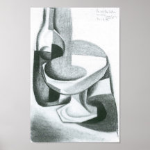 Juan Gris - Bottle and fruit bowl Posters