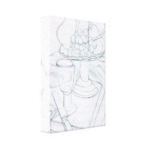 Juan Gris - Fruit bowl glass and knives Stretched Canvas Prints