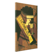 Juan Gris - Fruit bowl glass and newspaper Canvas Prints