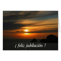 jubilación puesta greeting card