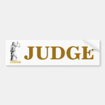 JUDGE BUMPER STICKERS