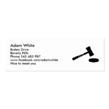 Judge hammer business card