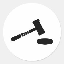 Judge hammer stickers