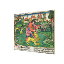 Judges 14 5-9 Samson slays the lion, from the 'Nur canvas prints
