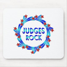 Judges Rock Red Stars Mouse Pads