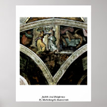 Judith And Holofernes By Michelangelo Buonarroti Posters