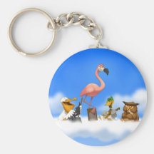 Jug Band O' Birds Keychain