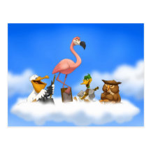 Jug Band O' Birds Postcard