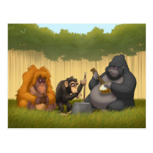 Jug Band of the Apes Postcard