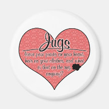 Jug Paw Prints Dog Humour Fridge Magnet