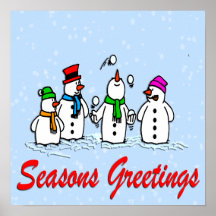 Juggling Snowmen Poster