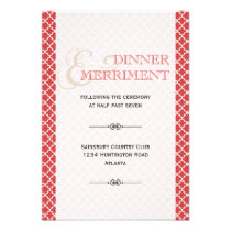 Juicy guava Moroccan ampersand reception enclosure invitations