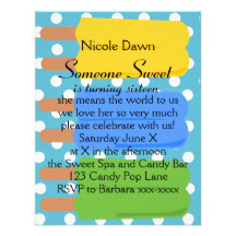 Juicy  Ice Pops Personalised Invitations